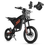 Peak 2600W 38Mph,60V 23AH Electric Dirt Bike,50-100 Mi,14"Tire,E-Dirt Bike for Adults,7 Speed Disc Brakes,cTUVus Certified