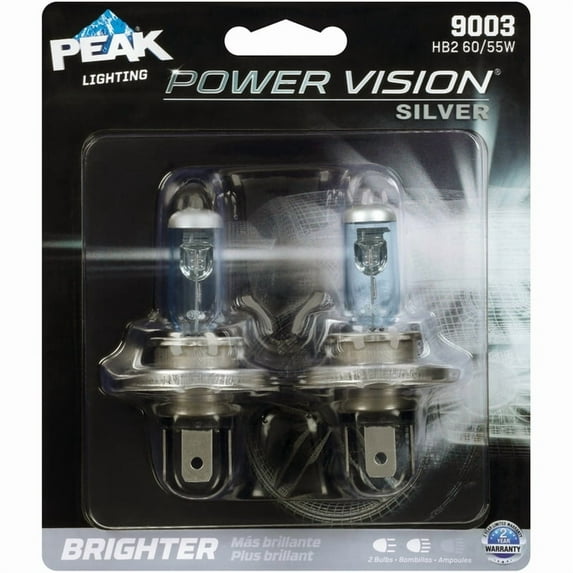 Peak 9003PVS-2BPP Power Vision Automotive Bulbs, 12.8 Volts