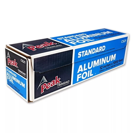 Peak Aluminum Foil, 1000 Square Foot Roll, 12" Wide, Great for Kitchen & Grill