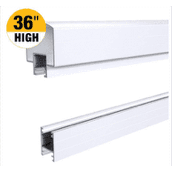 Peak Aluminum Railing 6ft. White Deck Railing Hand and Base Rail for 36in. high system