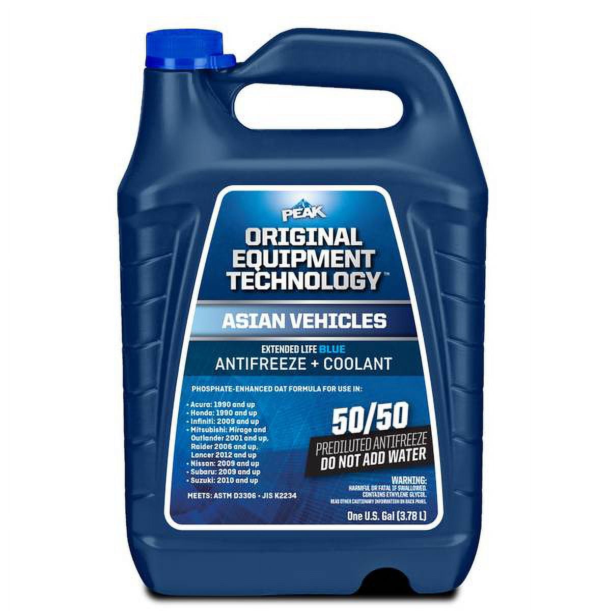 Peak Asian Blue Protects Metals from Rust/Corrosion Antifreeze & Coolant,1 Gallon