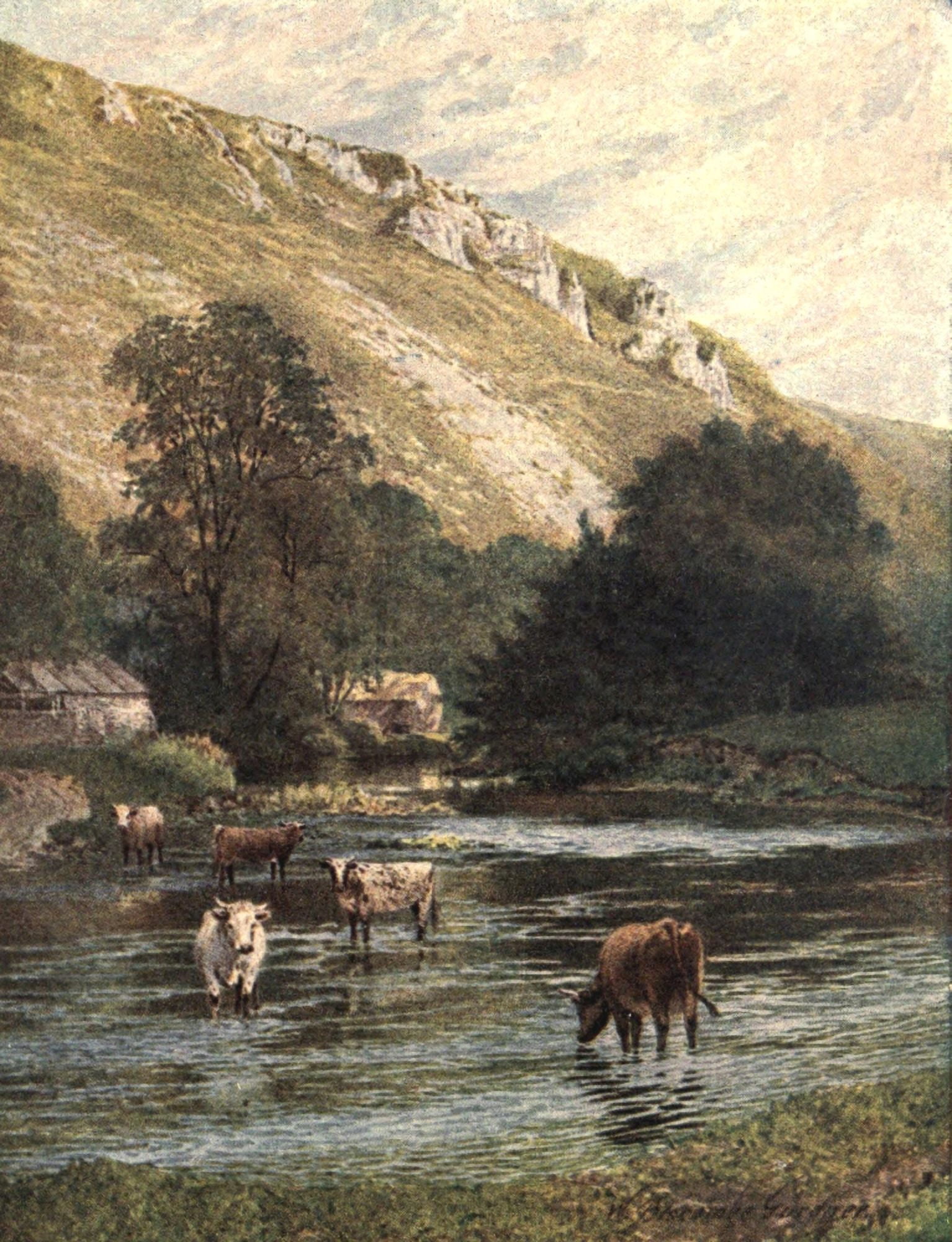 Peak Country 1914 In Monsal Dale Canvas Art - William Biscombe Gardner (18 x 24)