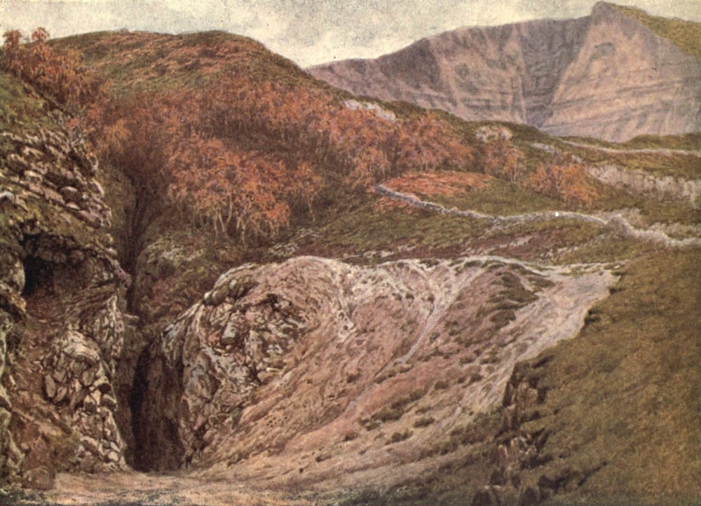 Peak Country 1914 Odin Mine & Mam Tor Castleton Canvas Art - William Biscombe Gardner (18 x 24)