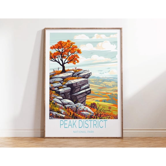 Peak District England Nature Landscape Wall Art, Unframed Paper Print Size 8x12