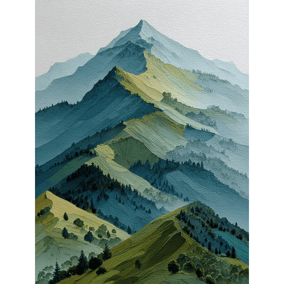 Peak District Nature Landscape Watercolor Canvas Print, Outdoor Lover Home Gift Wall Decor Art
