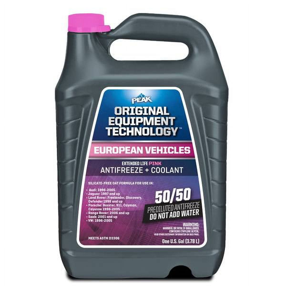 Peak European Pink 50/50 Antifreeze + Coolant for Extended Life