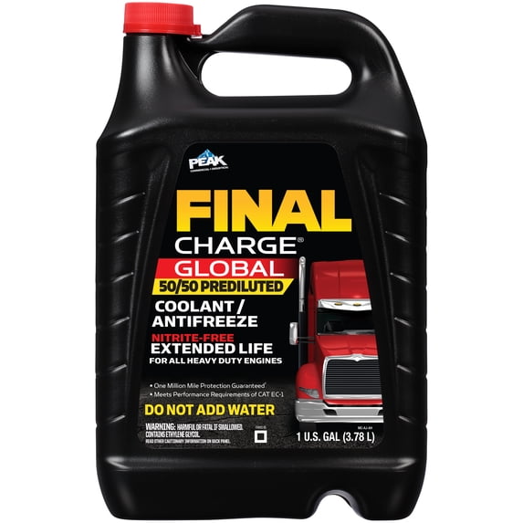 Peak Final Charge 50/50 Pre-Diluted Global Extended Life Anti-Freeze, 1 Gal. Jug