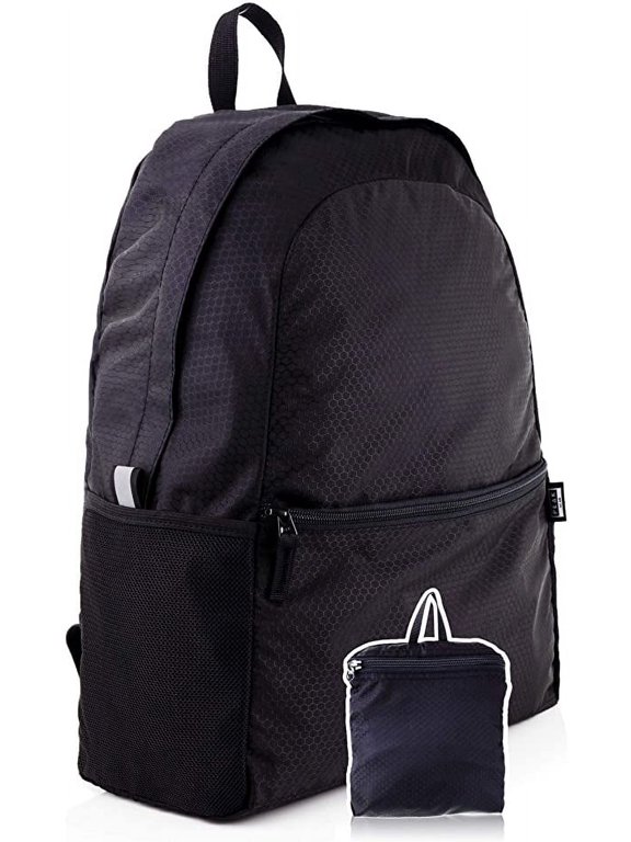 Foldable Backpack - Compact Packable Day Pack - Includes Lifetime Lost & Found ID