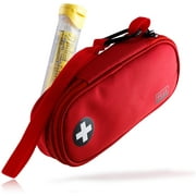 Peak Gear Red EpiPen Carrying Case - Medicine Travel Bag with Lifetime Lost & Found Service