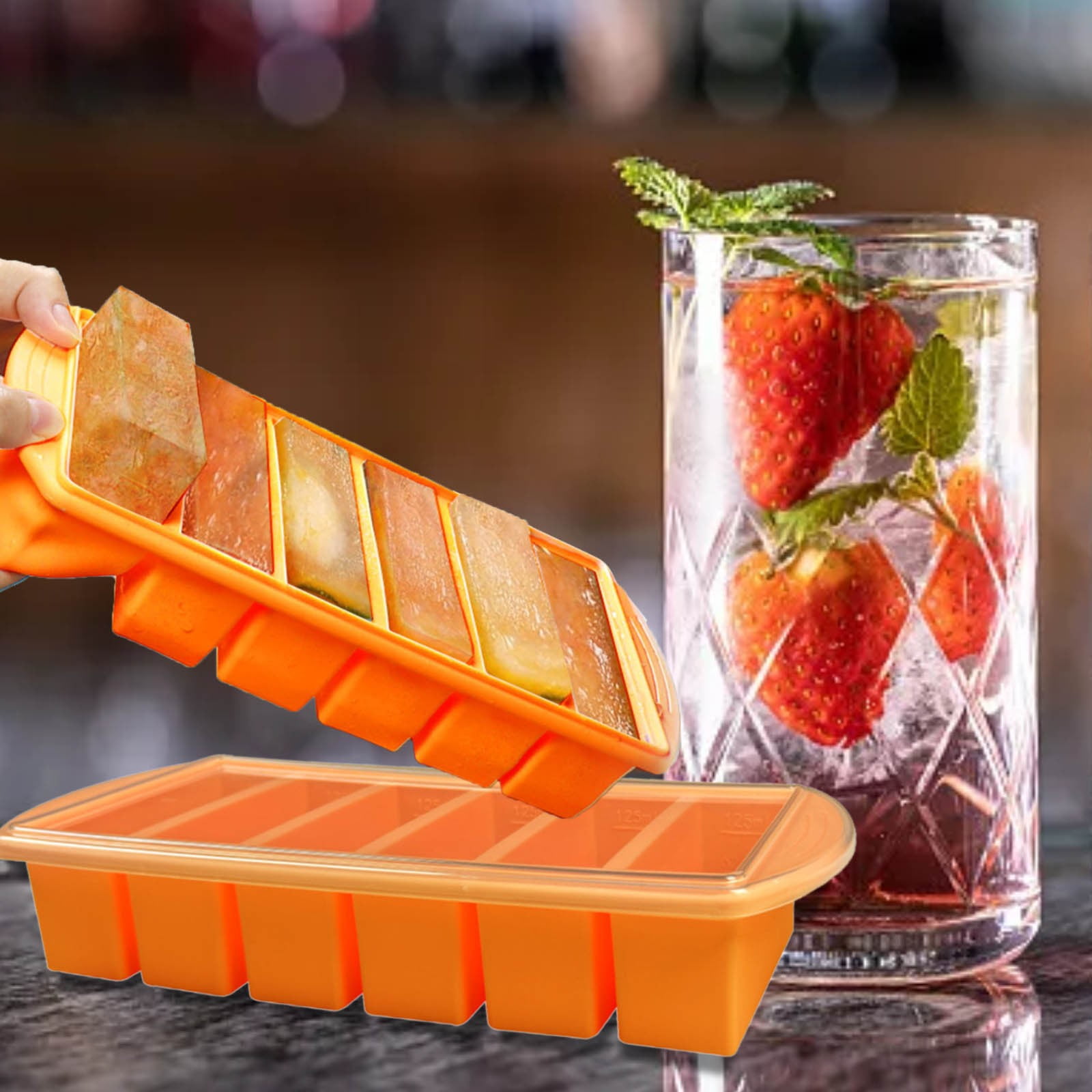 Peak Ice Works Sphere Ice Tray Dog Butter Dish Large Silicone Ice Cube