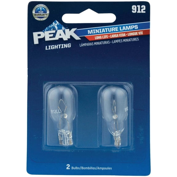 Peak Incandescent Indicator Miniature Automotive Bulb 912
