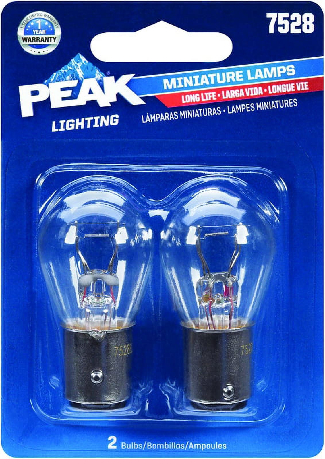 Peak Lighting 7528LL-BPP Miniature Light Bulbs - 13.5V/13.5V - 25W/6W