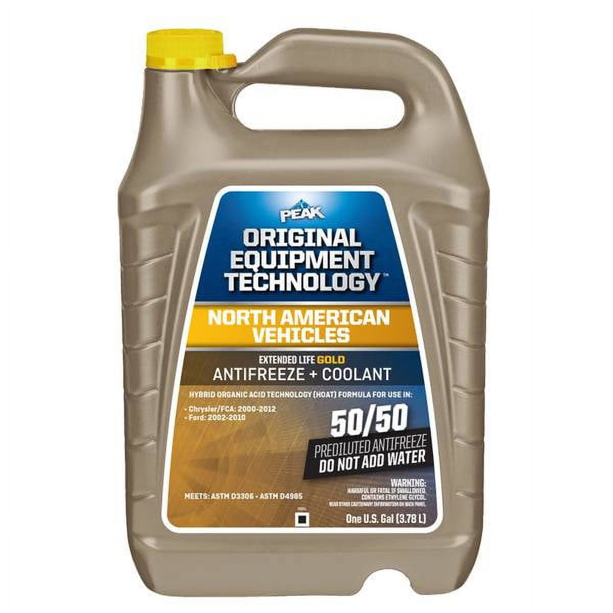 Peak North American Gold 50/50 Antifreeze + Coolant