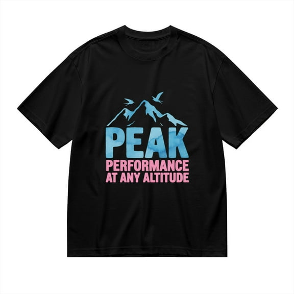Peak Performance At Any Altitude, Mountain Print 1, T Shirt for Men, Vintage Graphic Tees Men, 23807213,S