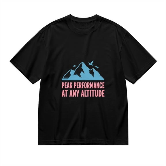 Peak Performance At Any Altitude, Mountain Print 2, T Shirt for Men, Vintage Graphic Tees Men, 23807211,S
