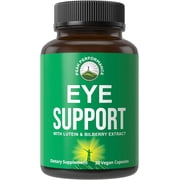 Peak Performance Eye Vitamins - Macular Support Supplement with Lutein, Zeaxanthin, Astaxanthin, Carotenoids, Bilberry Extract. Capsules for Aging Eyes, Computer, Smartphone Users. Avoid Degeneration