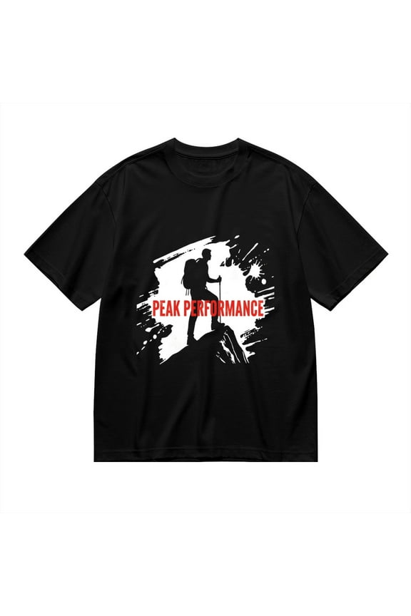 Peak Performance, Mountain Climber Print 1, T Shirt for Men, Vintage Graphic Tees Men, 23807252,3XL
