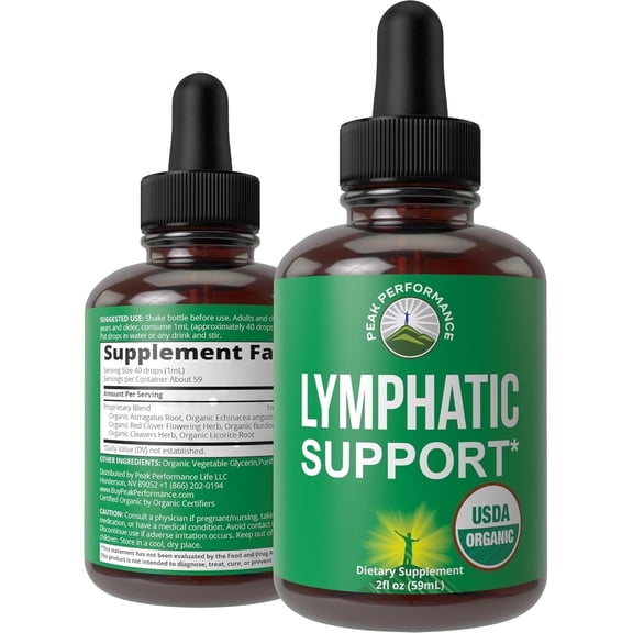 Peak Performance USDA Organic Lymphatic Support Drops