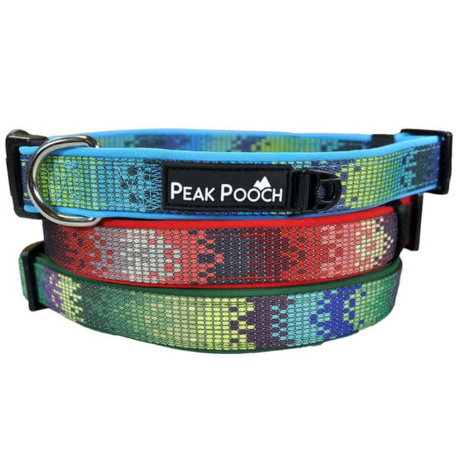 Peak Pooch Dog Collars for Large Dogs Designer Dog Collar Zen Blue, L