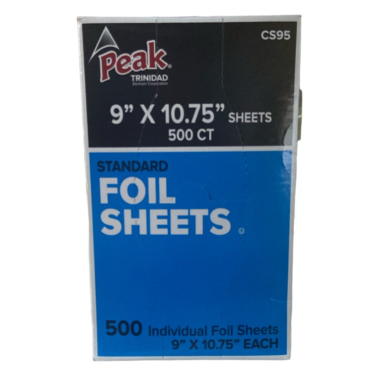 12 x 10 3/4 Pop-Up Interfold Aluminum Foil Sheets (6 x 500ct