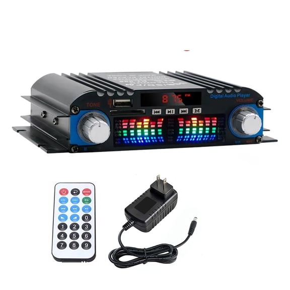Peak Power Sound Amplifier Digital Amplifier Bluetooth Player Radio Support Remote Control ,Bass & Treble Control
