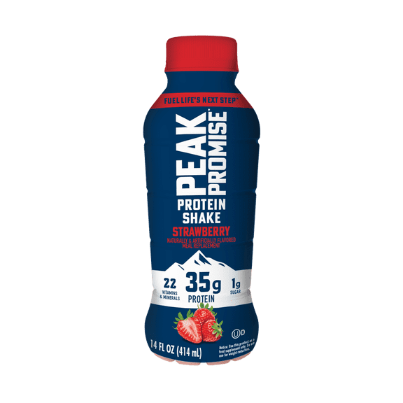 Peak Promise Protein Shake Strawberry, 14 fl oz Bottle