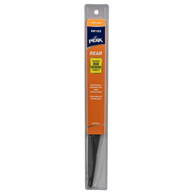 Peak Rear Wiper Blade Integral - The Ultimate Rear Windshield Wiper for Your Car, PR163 (16")