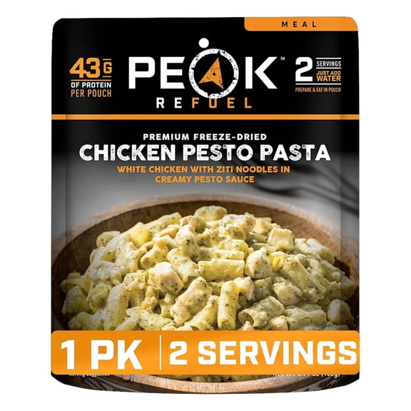 Peak Refuel Chicken Pesto Pasta Freeze-Dried Camping Meal High Protein 1-Pack