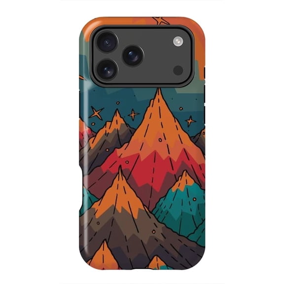 Peak Star Mountains Night Landscape Graphic Case for iPhone 17 16 15 14 13 12 11 Pro Max