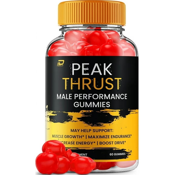 Peak Thrust Gummies for Men - Peak Thrust Advanced Formula All Natural, Maximum Strength, 60 Gummies