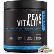 Peak Vitality 10-in-1 Testosterone Support for Men   Shilajit, Tongkat Ali & Ashwagandha   Energy, Strength, Daily Drive & Male Vitality   60 Capsules