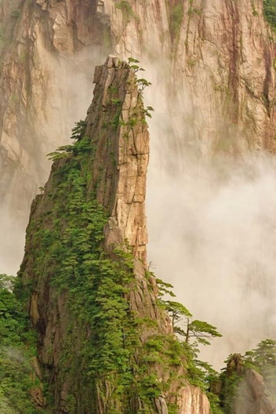 Peak in Grand Canyon in West Sea Mt Huang Shan China Canvas Art - Adam Jones DanitaDelimont (11 x 17)
