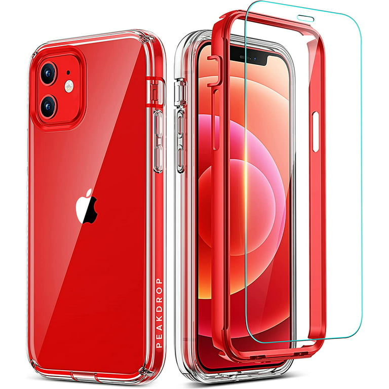 Compatible with iPhone 11 Case, and [2 x Tempered Glass Screen Protector]  for Clear 360 Full Body Coverage Hard PC+Soft Silicone TPU 3in1 Shockproof  Protective Phone Cover 