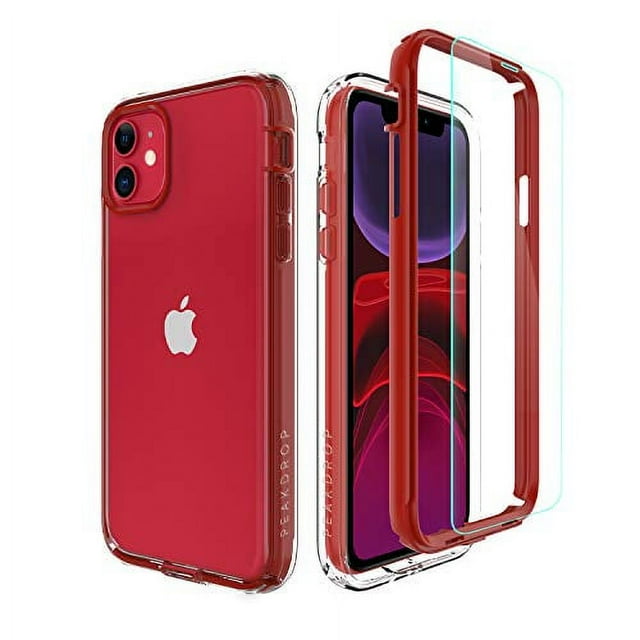 PeakDrop Compatible with iPhone 11 Case, Clear Full Body Protective