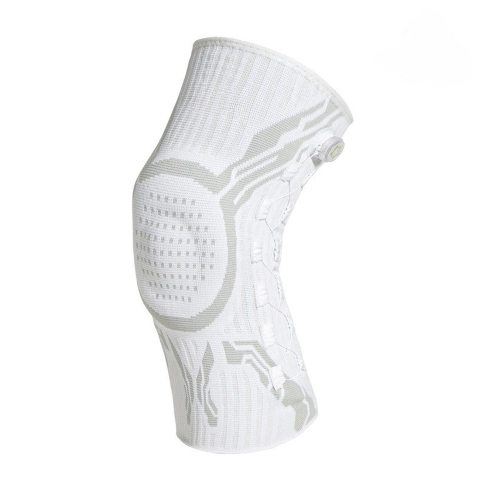 PeakFlex Knee Sleeve with Dial Fit System & Dual Side Stabilizers, Adjustable Compression Knee Support for Men & Women, Breathable Non-Slip Knee Brace for Running, Basketball, Gym, Hiking