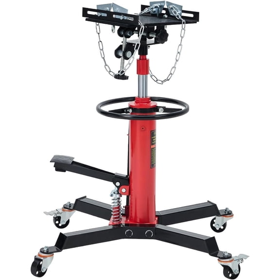PeakPursuit 1322 LBS Hydraulic Transmission Jack, 33.5-70 Inch Lift Height with 360 Swivel Wheels & Foot Pedal, Telescoping Jack Stand with 30 Tilt Saddle for Cars, Light Trucks