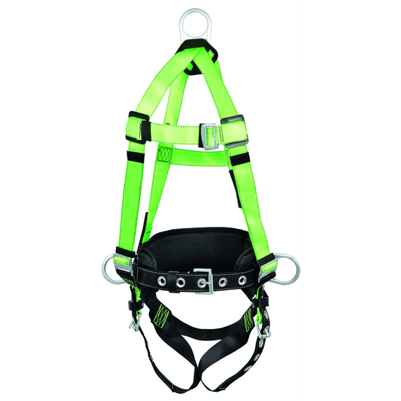 PeakWorks Contractor Harness with Positioning Belt - Grommeted Leg Straps - 3D - Class AP - Size M