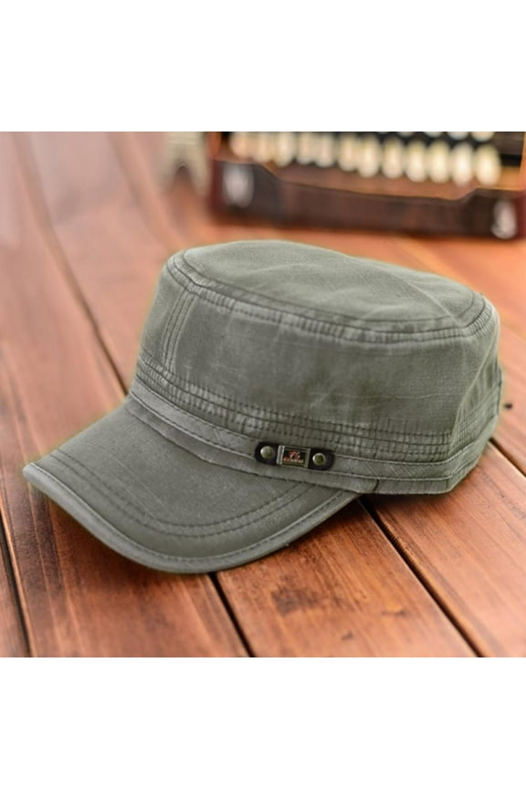 Peaked Cap Baseball Cap Washed Denim Cotton Flat Top Captain Sailor Hat Newsboy Cabbie Sun Visor Hat for Unisex Men and Women