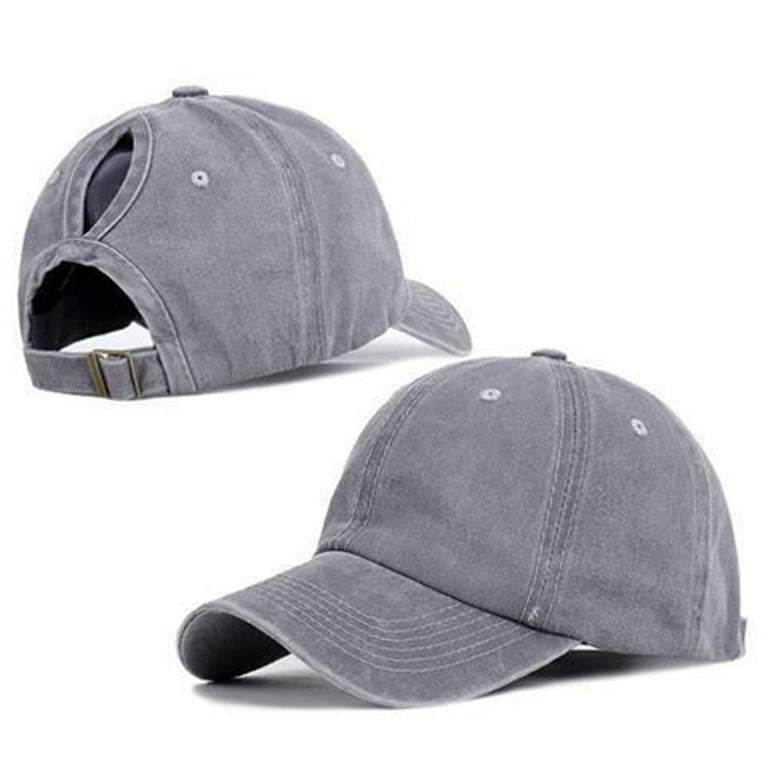 Mens baseball cap with gray ponytail sales