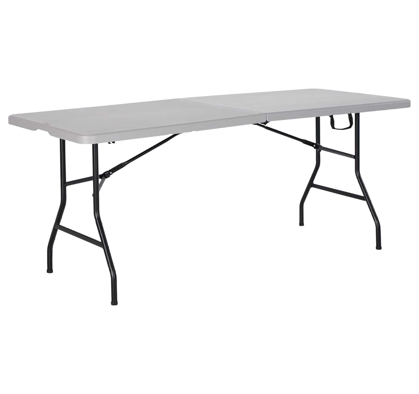 Gray 6-Foot Foldable Rectangular Utility Table