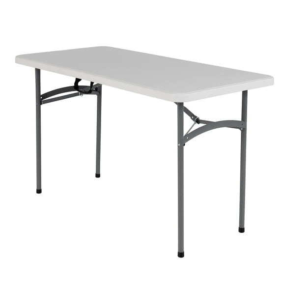 Peakform Compact 4 Ft Folding Banquet Table, Indoor/Outdoor, White