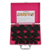 Peakora 20PCS Hot Stones for Massage Portable Massage Stone Warmer Set Basalt Hot Stones Heating Box for Professional or Home Spa Relaxing Healing Pain Relief