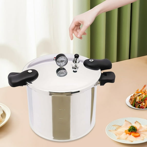 Peakora 23Qt Thickened Explosion-Proof Pressure Cooker Aluminum Alloy Heavy-Duty Pressure Cooker Thickened Explosion-Proof Multiple Use Pressure Canner Compatible with Gas & Electric Furnaces