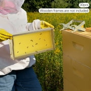 Peakora 30PCS Bee Hive Foundations Premium Beeswax Material Beeswax Beekeeping Frames for Fast Hive Building Wax Foundations for Deep Brood Bee Hives Essential Equipment for Beekeepers