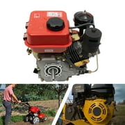 Peakora 4-Stroke 3-Horsepower Single-Cylinder Diesel Engine Recoil Start System Diesel Motor for Go Cart Mini Bike Chipper Log Splitter Lawn Mower Cement Mixer Red