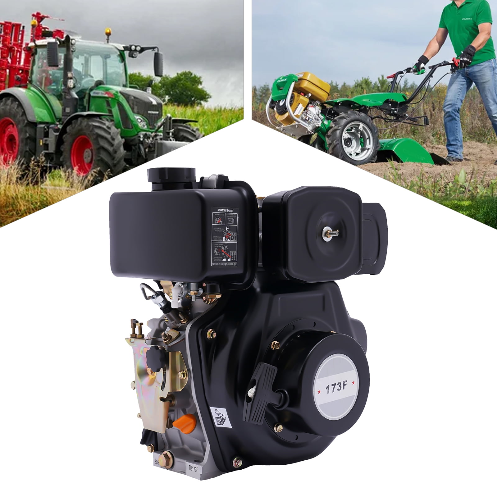 Peakora 4-Stroke Single-Cylinder Diesel Engine Direct Injection Fuel ...