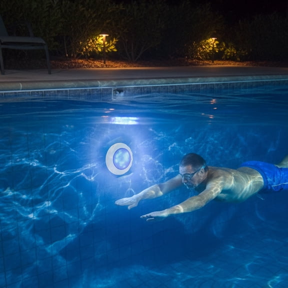 Peakora 45w Pool Light for Inground Pool 10.2in Diameter LED Light for Swimming Pools Diverse Rgbw Colors Comes with 4.92 Ft Cord & Remote Control Fits for Pools & Spas Ip68