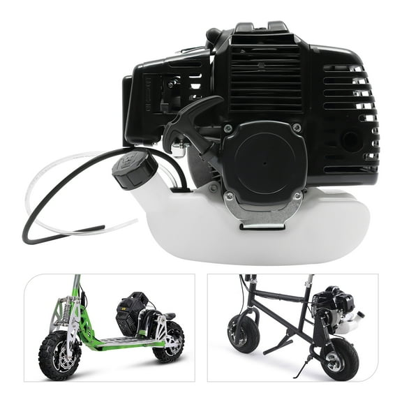 Peakora 49cc 2-Stroke Pull Start Engine Motor Kit, Single Cylinder Racing Complete Engine Motor Pull Start Motorized Bike Engine Kit for Gasoline Scooters, Pocket Bikes, Mini Helicopters, Gliders