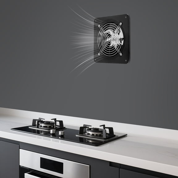 Peakora 6" 40W Quite Wall Exhaust Fan 2600 RPM High Speedwall Exhaust Fan for Kitchen Bathroom Utility Metal Extractor Fan for Attic, Garage, Window Ventilation