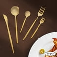 thumbnail image 1 of Peakora 90PCS Gold Dinnerware Set, Gold Flatware Cutlery Set, Stainless Steel Utensils Set for Home Restaurant, 1 of 13